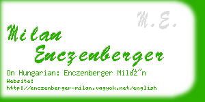 milan enczenberger business card